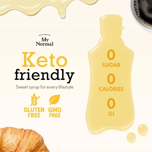 Vista 4 de My Normal Keto Allulose 17.10 onzas – Alulosa 99.52%, fruta del monje, jarabe fino de mezcla de stevia, edulcorante cero calorías, sustituto