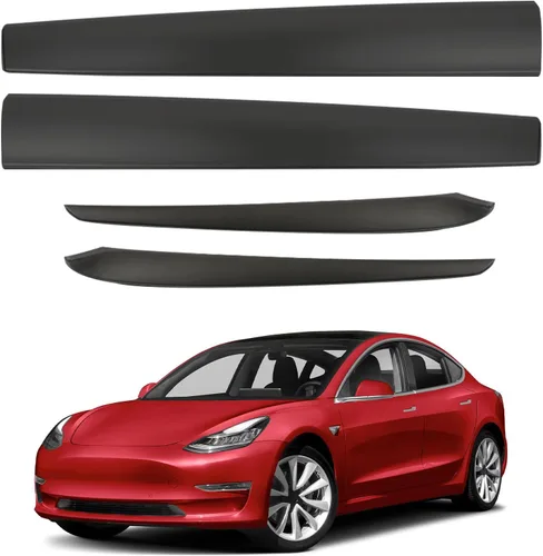 Vista 8 de Cubierta de salpicadero y moldura de puerta para Tesla Model Y/3 Matte black ABS interior trim wrap for 2019-2023 Model Y & 2021-2023 Model 3