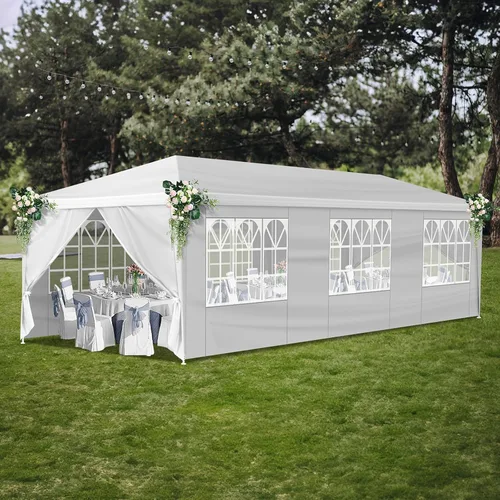 Vista 11 de Carpa para exteriores, carpa de fiesta de boda, refugio de campamento, refugio instantáneo comercial, tienda de campaña impermeable con paredes