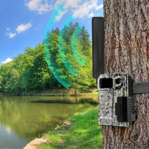 Vista 2 de Bingfu Antena de cámara de rastro celular 4G LTE 9dBi RP-SMA antena macho compatible con Spypoint Link Micro Solar EVO Link S Dark Wildlife Caza