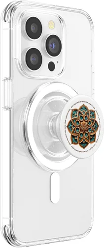 Vista 3 de Mandala #313 - Mind-Body-Spirit Yoga Art PopSockets MagSafe PopGrip for iPhone