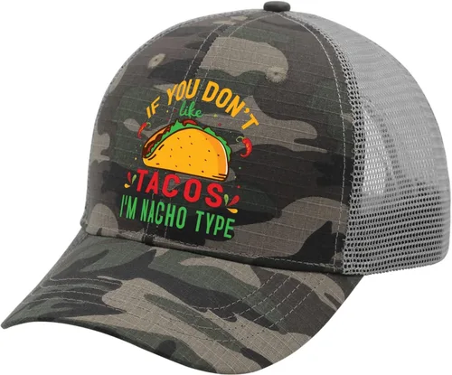 Vista 2 de devor Hat If You Don't Like Tacos I'm Nacho Type Baseball Caps, Graphic Dad Hats for Women