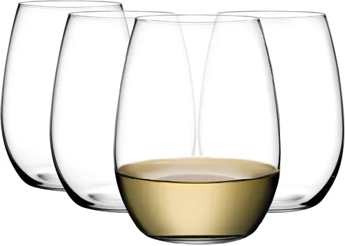 Vista 9 de NUDE Mirage - Juego de copas de vino de cristal rojo y blanco, cristal sin plomo, copas de tallo únicas, copas de vino, juego de 2 Mirage (26.75 Oz)