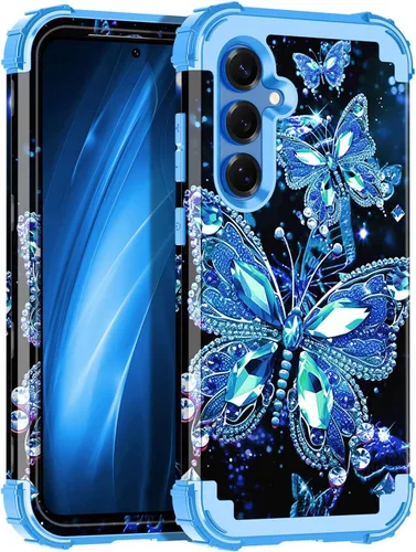 Vista 15 de Miqala Funda para Galaxy S24 5G, brilla en la oscuridad, tres capas, resistente, a prueba de golpes, protección completa, parachoques de plástico