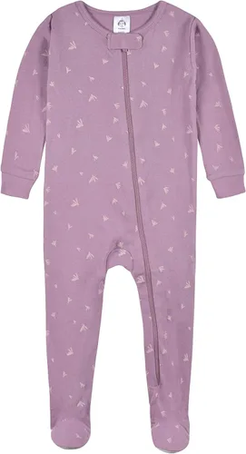 Vista 3 de Gerber Pijama con pies para bebé niña, paquete de 2