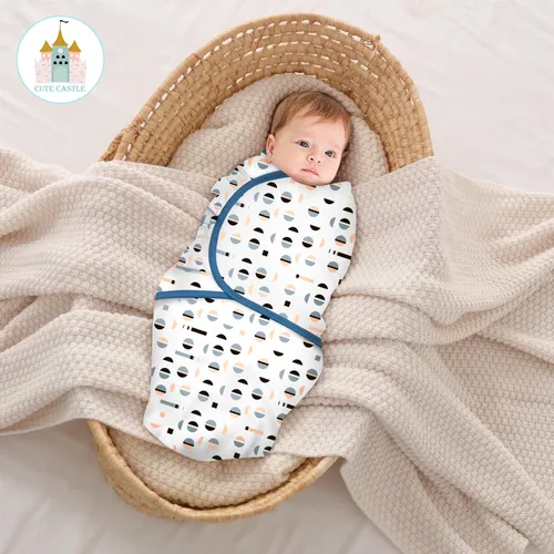 Vista 4 de Cute Castle 3 paquetes de sacos de dormir para bebé - Saco de dormir para recién nacido - Manta para envolver ergonómica para bebé para niños y Azul