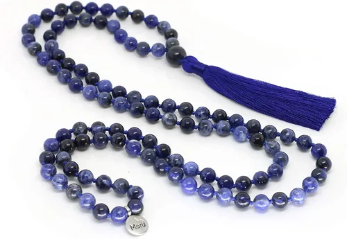 Vista 3 de Collar de cuentas Mala de 0315pulgadas de alta calidad collar Mala de Japa Mala 108 Mala para meditación collar de meditación de mantra collar