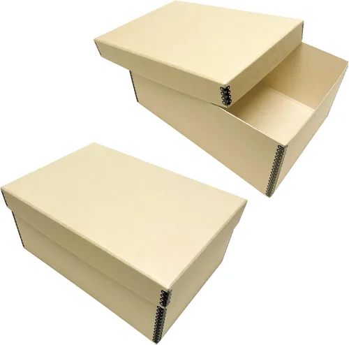 Vista 13 de Lineco Caja de tarjetas fotográficas, almacenamiento de archivo de calidad de museo, sin ácidos con tapa extraíble, almacenamiento a granel