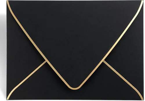 Vista 13 de Paquete de 50 sobres de invitación A6 negros de 4 x 6 pulgadas, autosellados, solapa en V, perfectos para baby shower, tarjetas de 4 x 6, bodas
