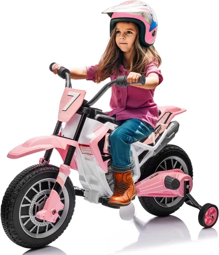 Vista 11 de Motocicleta para niños, motocicleta de paseo con batería 12V7A Verde