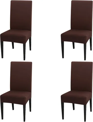Vista 12 de Dimatic Paquete de 2 fundas elásticas de licra para sillas de comedor, extraíbles y lavables, fundas protectoras para sillas de comedor, cocina
