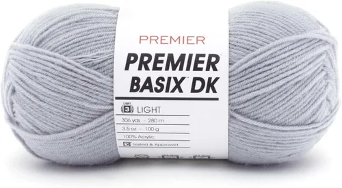 Vista 15 de Premier Yarns Basix DK - Hilo de peso, hecho de acrílico, hilo ideal para ganchillo y tejido, lavable a máquina, rubor, 3.5 onzas, 306 yardas