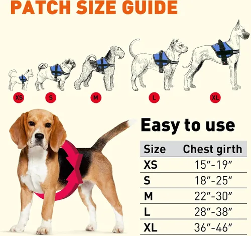 Vista 3 de Dogline Arnés para perro, chaleco reflectante ajustable sin tirones con asa para caminar, entrenar, transpirable, arnés sin estrangulamiento