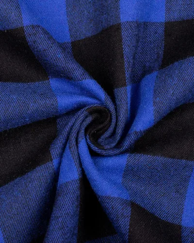 Vista 2 de siliteelon Camisa de franela a cuadros para niños pequeños, camisas de manga larga con botones