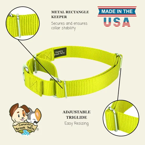Vista 8 de Country Brook Petz - Collar Martingale para perro - Collar de entrenamiento resistente sin hebilla - Collar para perros de servicio para todos