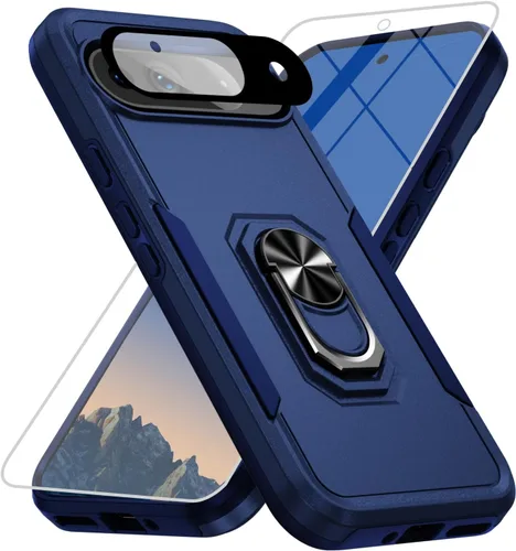 Vista 18 de Funda para Google Pixel 9 Pro XL [protección contra caídas de grado militar de 15 pies] con protector de pantalla y protector de lente, resistente a