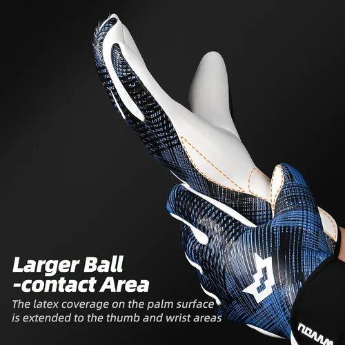 Vista 3 de WVVOU Guantes de portero para Adultos y Jóvenes, Guantes de portero de fútbol profesionales transpirables con palma de látex adhesivo de 4+3mm