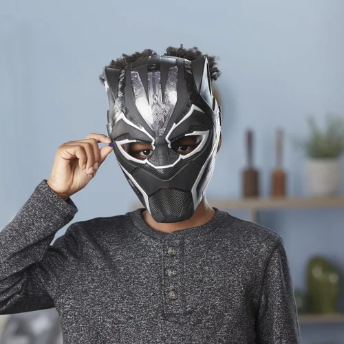 Vista 7 de Marvel Black Panther Marvel Studios Legacy Collection Black Panther Vibranium Power FX - Máscara de juguete para niños a partir de 5 años