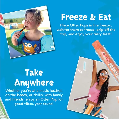 Vista 6 de Otter Pops Freezer Pops, paquete variado original, 1oz, 100