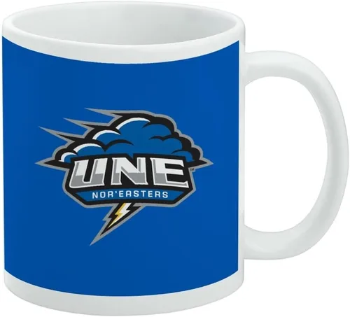 Vista 512 de Taza de cerámica con el logotipo principal de la Universidad Rider, taza de regalo novedosa para café, té y bebidas calientes, 11oz, blanca