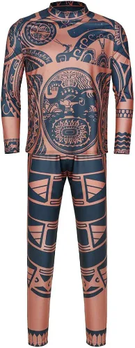Vista 6 de Maui Tattoo Cosplay CostumePants Halloween Cosplay Costume Maui Costume Adult Men