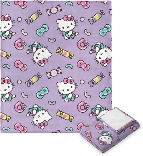 Vista 9 de Northwest Manta de Tiro Hello Kitty Silk Touch, 50" x 70", Love You Much Te amo mucho