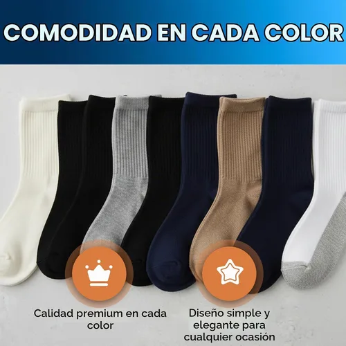 Vista 8 de Debra Weitzner Diabetic Socks For Men and Women Loose Fit Non-Binding Cotton Crew Socks 6 Pairs 6 pares de color beige