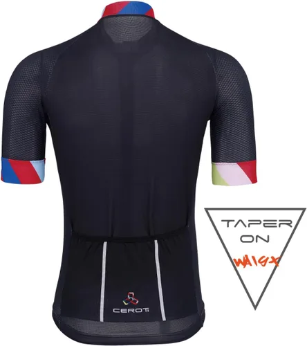Vista 3 de CEROTIPOLAR Men's Snug Fit AirCool Cycling Jersey Bike Shirts Negro