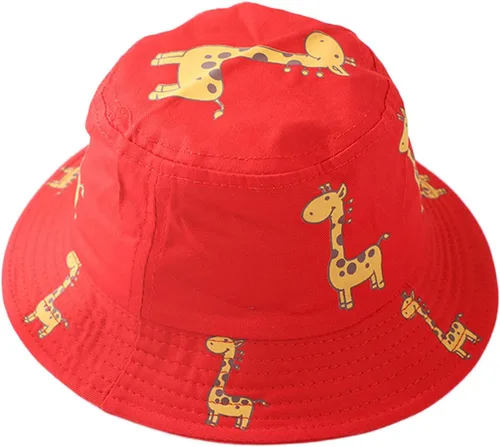Vista 5 de Sombrero plegable con diseño de jirafa para niños y niñas de 1 a 4 años Beige