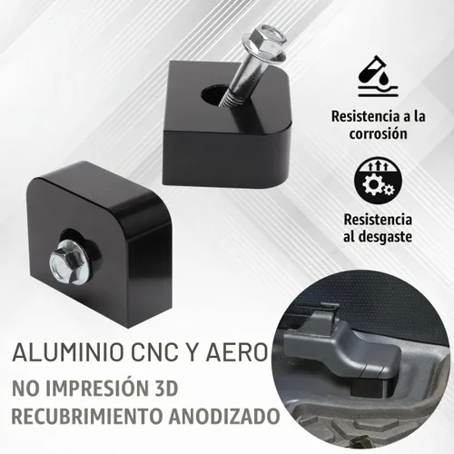 Vista 4 de Espaciador de asiento de 1 pulgada para elevar la parte trasera de los asientos delanteros, kit de elevación y reclinación ajustable para asiento