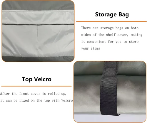 Vista 4 de Funda impermeable para estante de alambre resistente, protector de estantería de almacenamiento de garaje, ajuste universal de 36 x 14 x 72 Verde