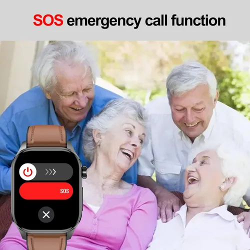 Vista 9 de Reloj inteligente para hombres y mujeres, pantalla AMOLED a color de 2.04 pulgadas, frecuencia cardíaca 24/7, oxígeno en sangre, presión arterial
