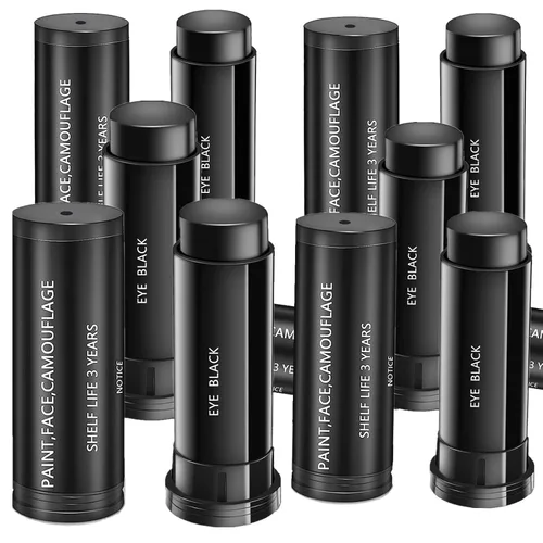 Vista 10 de Go Ho Palo negro para deportes, pintura facial negra fácil de colorear, fútbol negro ojo/béisbol/sóftbol/lacrosse, hipoalergénico, antirreflejos
