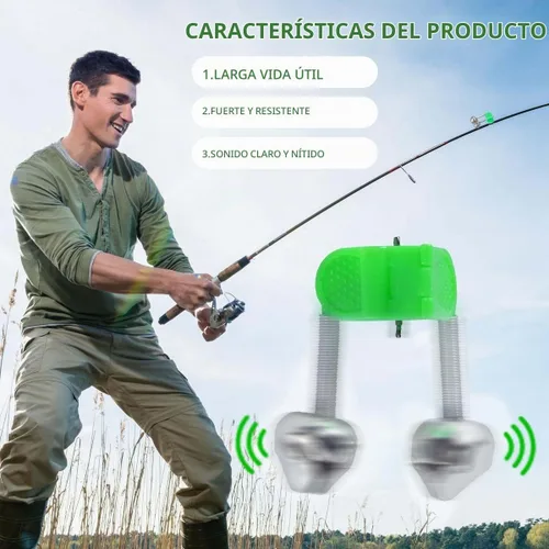Vista 4 de KISEER 50 piezas de plástico Campanas de pesca Clips de alarma de caña de pescar con campanas de alerta dobles