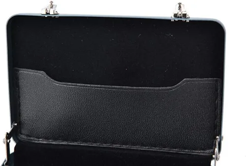 Vista 4 de Mini maletín de aluminio con tarjetero, Plateado