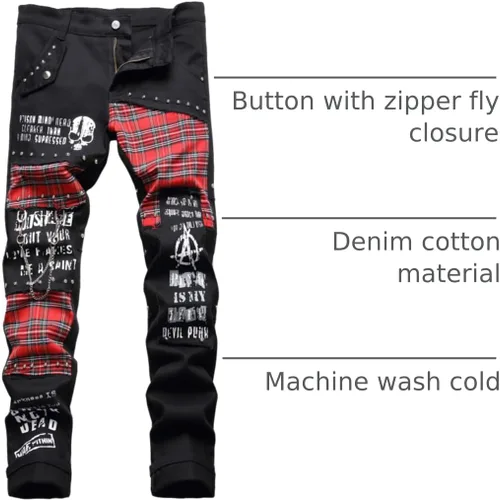 Vista 204 de Enrica Pantalones vaqueros estampados casuales para hombre