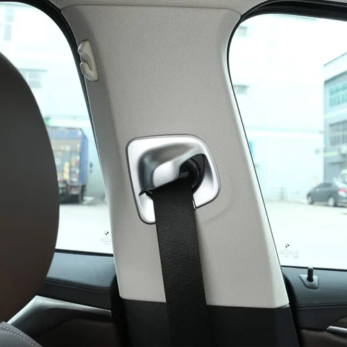 Vista 3 de YIWANG - Funda para cinturón de seguridad delantero de coche ABS cromado para BMW Serie 5 G30 2017-2020 accesorios