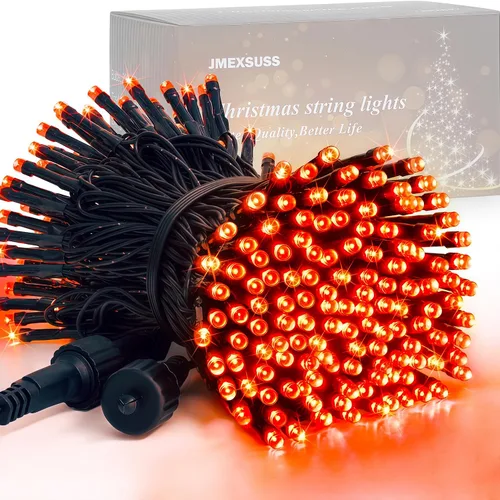 Vista 31 de JMEXSUSS Guirnalda de luces de Navidad de 200 LED azules y blancas, 66 pies, de exterior, expansible, para árbol, fiesta o decoración de hogar