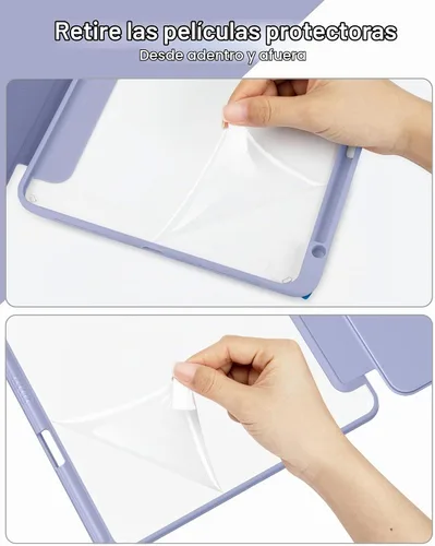 Vista 7 de VIKESI Funda para iPad Pro de 11 pulgadas de 4ª/3ª/2ª/1ª generación, iPad Air de 11 pulgadas, 5ª y 4ª generación con parte trasera transparente Azul