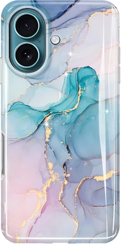 Vista 9 de luolnh Funda dorada brillante compatible con iPhone 15 Plus, diseño de mármol, a prueba de golpes, delgada y suave, funda de silicona para iPhone 15