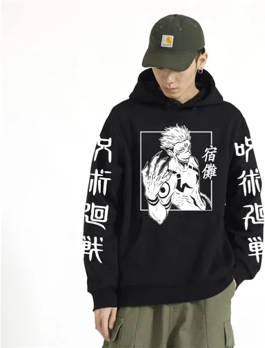 Vista 7 de Metaparty Sudadera con capucha unisex Akatsuki con estampado de nube sudadera con capucha de anime con anillo ninja para adultos