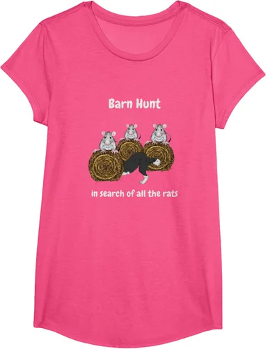 Vista 11 de Funny Barn Hunt - En busca de las ratas con Border Collie Camiseta, Negro