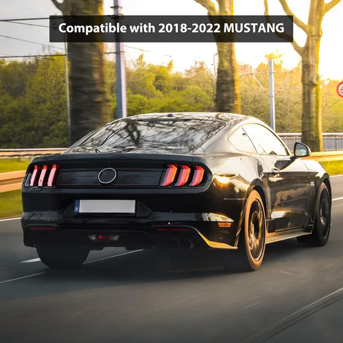 Vista 2 de Cubierta de luz trasera para Mustang GT 18-22, cubiertas de lámpara de luz trasera, protector para Ford Mustang accesorios 2018 2019 2020 2021 2022