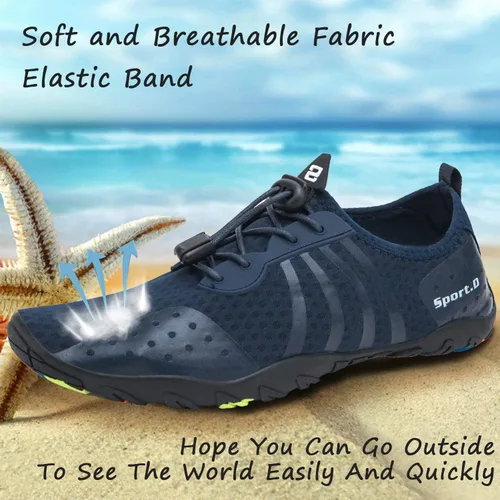Vista 3 de YALOX - Zapatos de agua de secado rápido para hombre y mujer, para exteriores, proporcionan una sensación de ir descalzo, para usarlos en la playa