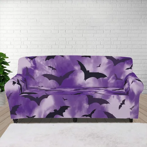 Vista 15 de Funda de sofá con diseño de árbol de bandera estadounidense para sofás y sofás, decoración navideña, funda antideslizante para sofá de 1 cojín