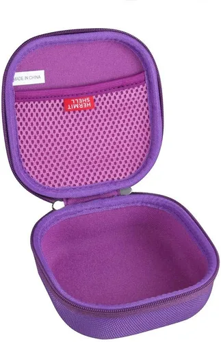 Vista 3 de Hermitshell Estuche de viaje duro de EVA para sistema de juego de aprendizaje manual Leapfrog Rockit Twist (morado)