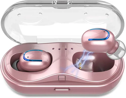 Vista 7 de Obbug Auriculares inalámbricos Bluetooth 5.3 con clip, 80 horas de reproducción con estuche de carga, IPX4 impermeables para correr, caminar, Negro