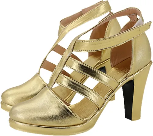 Vista 2 de Game Genshin Impact Layla - Zapatos de cosplay Layla para cosplay, tacones altos, unisex, zapatos de juego de rol para Halloween y carnaval