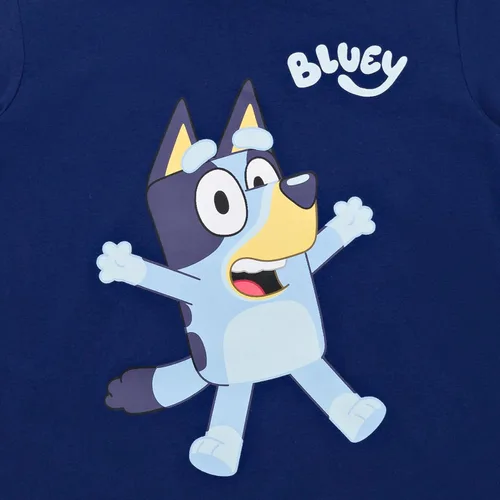 Vista 4 de Bluey Conjunto de camiseta y pantalones cortos de malla para cosplay de Bingo para niños pequeños