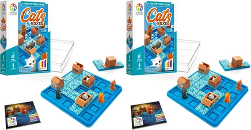 Vista 10 de SmartGames Cats & Boxes - Juego de rompecabezas lógico con 60 desafíos para mayores de 7 años